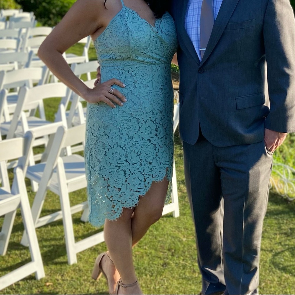 Teal colored lulus dress!